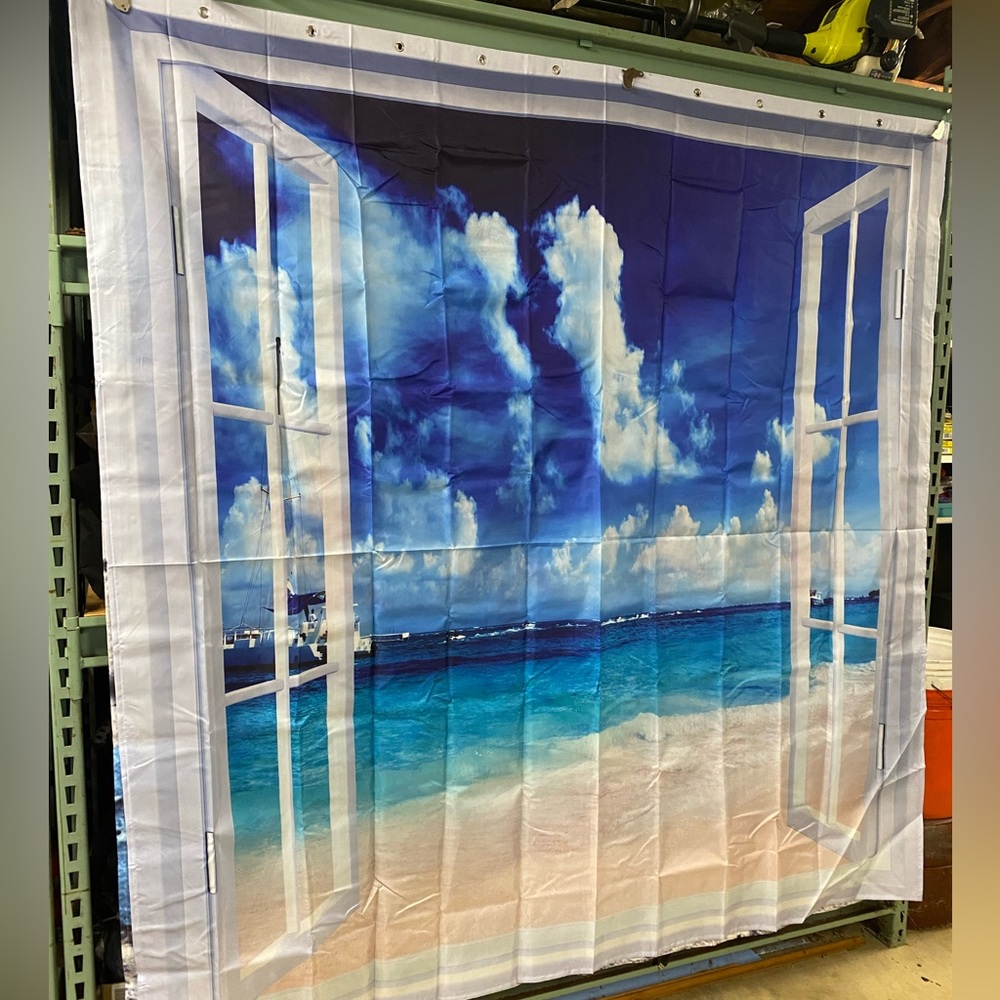 New Beach shower curtain